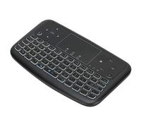 Mxtech Mini tastiera nera senza bisogno di driver, tastiera wireless, retroilluminazione leggera per TV BOX