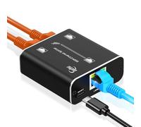 Mxtgifar Splitter Ethernet 1 in 2 out ad alta velocità 1000 Mbps RJ45 splitter Ethernet LAN Splitter, Gigabit Internet Splitter con cavo di alimentazione USB per cavo Cat5/5e/6/7/8