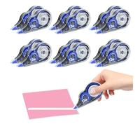 MXTIMWAN 12 PCS Bianchetto a Nastro(12m x 5 mm), Correttore a Nastro con Cappuccio Protettivo, Grande Capacità Nastro Correction Tape, Funzionamento Regolare per Scuola e Ufficio (Nero)
