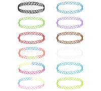 MXTIMWAN 12 Pezzi Girocollo Collane Set di Collane a Girocollo per Ragazza donna e Bambina (Gioielleria alla Moda, Bigiotteria) Colorato