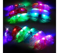 MXTIMWAN 12 Pezzi LED Occhiali Luminosi per Feste, Neon Rave Occhiali, Occhiali Led Party Neon per Compleanno Matrimonio Danza Bar Club Partito Rave Christmas Halloween