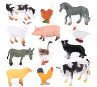 MXTIMWAN 12 Pezzi Mini Fattoria Animali Figurine, Giocattoli Figure di Animali da Fattoria, Mini Animali Della Fattoria Set per Feste di Compleanno, Toppers di Cupcake