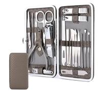 MXTIMWAN 19 Pezzi Set Manicure,Kit per Unghie,Kit Tagliaunghie,Kit Pedicure Manicure per Uomo/Donna,Grooming Kit Strumenti per Manicure e Pedicure,Donne e Uomini Kit per La Cura Delle Unghie