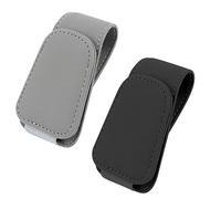 MXTIMWAN 2 Pezzi Porta Occhiali Auto, Supporto Magnetico per Occhiali da Visiera, Universale, Portaocchiali Auto in Pelle Clip per Visiera, Auto