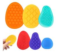 MXTIMWAN 6 pezzi Fidget Toys Pietra Sensoriale, Giocattoli Sensoriali In Silicone Fidget Stone, Giocattoli Antistress Silenziosi per Bambini e Adulti,Tactile Sensory Toys Aiuta Ad Alleviare Lo l'Ansia