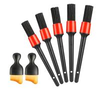 MXTIMWAN 7 Pezzi Pennello Pulizia Auto, Pennelli Detailing Auto, Spazzole Detailing Auto, Set di Pennelli per Auto Detailing per Lavaggio Cerchi, Pneumatici, Punte di Scarico, Motore, Cruscotto