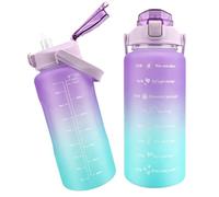 MXTIMWAN Borraccia Motivazionale 2L, Borraccia Sportiva con Cannuccia e Scala Temporale, a Prova di Perdite, Senza BPA, 2 Litro Borraccia Palestra per Corsa, Bicicletta, Campeggio, Lavoro, Scuola