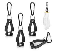 MXTIMWAN Clip per Guanti, 4 Pezzi Porta Guanti da Lavoro, Multifunzionale, Grabber per Guanti, Clip per Guanti con Moschettone Glove per Cappelli, Asciugamani (Nero)
