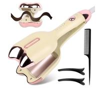 MXTIMWAN Ferro Arricciacapelli per Onde,Piastra Onde per Capelli,Ferro Capelli Grandi Ricci Adatto ai Principianti,Ondulati Temperatura Regolabile Ondulata Ferro,Riscaldamento Rapido Curling Iron