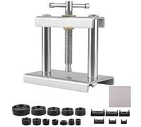 MXTIMWAN Kit Pressa Orologiaio Professionale,Chiudi Cassa Posteriore Orologio,Kit Cambio Batteria Orologio,Attrezzi per Riparazione Orologi,Dell'Orologio Strumento di Con 18 stampi