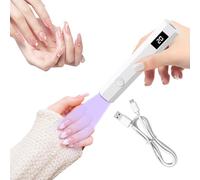 MXTIMWAN Lampada UV Unghie,Lampada Per Unghie Portatile Ricaricabile Tramite USB, Unghie Sciugatura Rapida con Display Digitale,per Unghie Gel Sciugatura Rapida, Luce Asciugatrice Arte Fai da Te