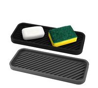 MXTIMWAN Organizer per Lavello in Silicone, 2 Pezzi Portaspugne, 22,8 x 9 cm, Scolapiatti per Tazze, Cucina, Bagno