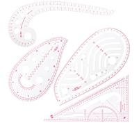 MXTIMWAN Strumenti per Cucire,4 Pezzi Righello per Cucito,Squadre per Sarti,Set di Righello per Cucire Metrico,Modello Design Disegno Strumento Sarto per Abbigliamento