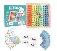 MXTIMWAN Tavola di Moltiplicazione della Matematica in Legno, Grande Tabellina 1x1, Tavola delle Tabelline Moltiplicazioni in Legno Gioco da Tabelline Matematica Educativo per Bambini dai 3 Anni
