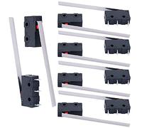 mxuteuk 10 pezzi mini micro interruttore di finecorsa Molto lungo diritto cerniera leva braccio interruttore a scatto pulsante tipo 3 pin 5A 125 250V AC SPDT 1NO 1NC KW11-3Z04
