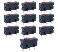 mxuteuk 10 pezzi Mini Micro interruttore di finecorsa Pulsante a scatto rapido Tipo 3 pin 5A 125 250V AC SPDT 1NO 1NC KW11-3Z01