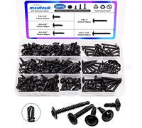 mxuteuk 220PCS #8 x 1/2 "a 1-1/4" vite autoagganciate in metallo, 410 in acciaio inossidabile nero testata migliorata vite autoagganciate in lamiera in metallo per la costruzione IT-G023-BT