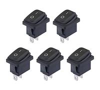 mxuteuk 5Pcs Interruttore a bilanciere per barca impermeabile Mini 6A/250V 10A/125V AC ON/OFF 2Pin 2Position SPST Interruttore per barca auto per auto UK-KCD1-1-101-W