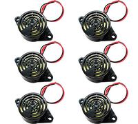 mxuteuk 6 pezzi DC 3-24V Cicalino elettronico cablato Allarme acustico Altoparlante Tono bip Suono continuo SFM-27-I