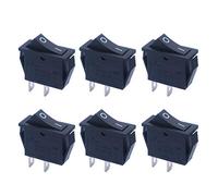 mxuteuk 6 pezzi interruttori a bilanciere marini incorporati alimentatore a levetta interruttore SPST a 2 pin AC 250V 6A 125V 10A, utilizzato per elettrodomestici automobilistici e marini MXU3-101