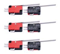 mxuteuk 6 pezzi micro-motion finecorsa lungo braccio diritto cerniera leva interruttore SPDT a scatto rapido V-153-1C25