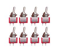 mxuteuk 8 pezzi MTS-101 2 Terminale 2 posizioni SPST Mini interruttore a levetta in miniatura Cruscotto per auto ON/OFF 6A 125V 3A 250V