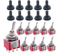 mxuteuk Mini interruttore a levetta da 10 pezzi DPDT 2 posizioni 6 pin ON-ON ...
