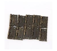 MXXDMOPD 10PCS Cerniera for Porta dell'Armadio Cerniere for Porte for Scatola Fai-da-Te Cerniere for mobili con Viti 4 Fori Borsa Accessori Tono Bronzo(1 inch)