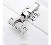 MXXDMOPD 2 Cerniere for Porte da Cucina, Cerniere for Ante Armadio Armadio a Chiusura Morbida, Cerniere for Ante Pieghevoli con Viti, Cerniere Mute for armadietti a Sovrapposizione Completa,B(A)