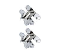 MXXDMOPD 2 Pezzi 13 x 60 mm Cerniere a Scomparsa in Acciaio Inox Integrate a Croce carico Pesante Cerniera for Porta Pieghevole Decorazioni for la casa Cerniere Hardware