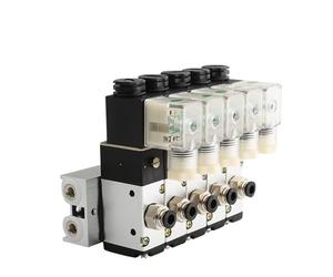 MXXDMOPD 3V310-10-NC Blocco valvola solenoide normalmente Chiusa con Raccordo silenziatore Base collettore CC 12 V 24 CA 110 220 3 Porte 3V310-10(Dc24v 10 in 10 out,8 Combinations)