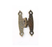 MXXDMOPD 65 * 34 mm 20 Pezzi Cerniera for Bagagliaio for Porta dell'Armadio 4 Fori Decor Decorazione for mobili Antico Vintage Old H Cerniere Tono Bronzo con Cerniere a Vite