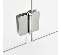 MXXDMOPD Cerniera, Cerniera for Porta in Vetro Senza Foro, in Acciaio Inox, for armadietti, Morsetti for Vetro, Senza Foratura, Doppio Lato(for 8-10mm)