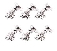 MXXDMOPD Cerniere for armadietti da 6 Pezzi, Cerniera idraulica silenziosa Cerniera Pieghevole Cerniera for Porta con Combinazione Nascosta for mobili con Chiusura Morbida 28 mm, Big Bend(Big Bend)