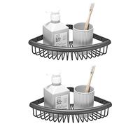 MXXDMOPD Mensola for Doccia Porta Shampoo Angolare for Doccia Montaggio a Parete Box Doccia Senza Adesivo for Foratura Tutto in Rame for WC WC,Oro,1 Storia(Gris,2 Layer)