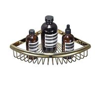 MXXDMOPD Mensola for Doccia Porta Shampoo Angolare for Doccia Montaggio a Parete Box Doccia Senza Adesivo for Foratura Tutto in Rame for WC WC,Oro,1 Storia(Bronze,2 Layer)