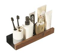 MXXDMOPD Supporto for Shampoo Adesivo for Cestino Doccia for Doccia Senza Foratura Carrello for Doccia in Legno Montato a Parete Grande capacità for WC Bagno,40 cm(30cm)