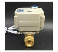 MXXDMOPD Valvola a Sfera motorizzata in Ottone a 2 Vie da 3/8'' con Comando Manuale DC5V 2/3/5/7 Fili elettrica Ingranaggi in Metallo Tempo di Apertura 5 s(Dc12-cr702,NPT)