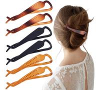 Mxxipp 6 fermagli per capelli a banana, per donne e ragazze, antiscivolo, in resina, stile minimalista anni '80/90, accessori per capelli lunghi, corti, spessi, sottili e fini