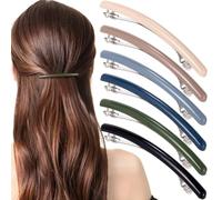 Mxxipp 6 fermagli per capelli francesi da donna, antiscivolo, a molla, piatti, eleganti accessori per lo styling dei capelli per capelli corti, lunghi, sottili e spessi, 6 colori