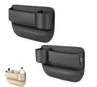 MXYUANHANG 2 Pezzi Organizer Sedile Auto per Jaecoo Omoda 9 2025 to Present Pelle PU Tasca Laterale Fessura Multifunzionale Accessori Interni,Black