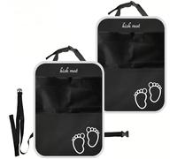 MXYUANHANG 2 Pezzi Protezione Sedile Auto per VW Golf 8 Variant ab 9/2020 Tappetino Anti-Pedate Organizzatore Posteriore Tessuto Oxford 600D Nero Durevole