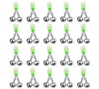 MxyVrix Set di 20 Campane da Pesca a Spirale con Clip Luminosa,Allarme per Canna da Pesca,Suono Chiaro e Forte,Resistente alla Corrosione,Pesca Notturna