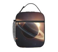 MXZERFKGLA Borsa per il pranzo per uomini e donne, riutilizzabile, isolata, con anello di Saturno, pianeta, borsa tote per il pranzo per lavoro e picnic