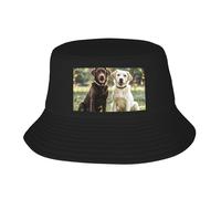 MXZERFKGLA Cappelli da sole per uomini e donne cappello boonie spiaggia pesca berretto nota musicale cappello da pescatore floreale per pesca escursionismo, Labrador Retriever Cani, 1