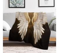 MXZERFKGLA Coperta ultra morbida in micro pile con ali d'angelo, coperta per divano e divano, morbida e leggera, coperta comoda e calda, per letto, soggiorno, sedia, viaggi, tutte le stagioni, 152,4 x