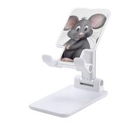 MXZERFKGLA Supporto per telefono cellulare per scrivania Supporto pieghevole per telefono cellulare Supporto regolabile per cellulare grigio Ratto Supporto per telefono portatile antiscivolo Supporto