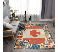 MXZERFKGLA Tappeto antiscivolo retrò con bandiera del Canada, per soggiorno, vintage, lavabile, per camera da letto, sala da pranzo, decorazione per la casa, grande, 160 x 120 cm