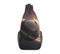 MXZERFKGLA Zaino a tracolla a tracolla con rana e freccette, blu, borse a tracolla per donne e uomini, zaino da viaggio, Pianeta Anello di Saturno, Taglia unica