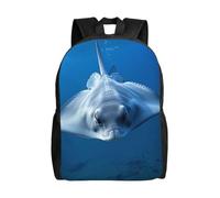 MXZERFKGLA Zaino da viaggio per donne e uomini, leggero, borsa per laptop da 17 pollici, lupi e acchiappasogni, zaino casual, Animali del mare Raggi, Taglia unica